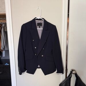 Banana Republic Women's Navy Double-Breasted Blazer